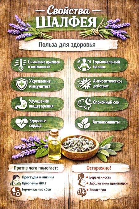 шалфей польза и вред здоровью